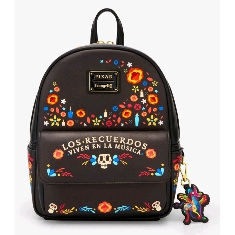 NWT Loungefly Disney Pixar Coco Floral Embroidered Backpack Day Of The‎ Dead